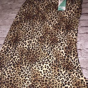Leopard print maxi skirt